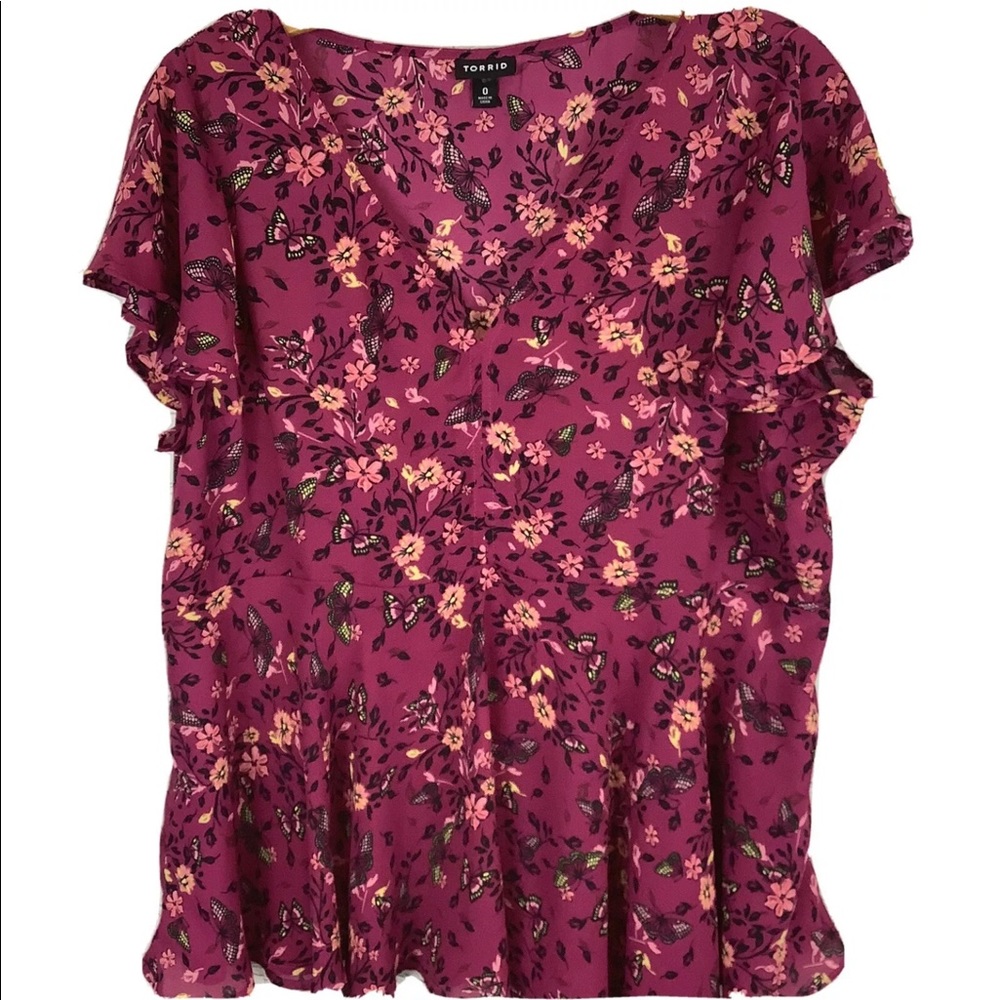 Torrid butterfly blouse